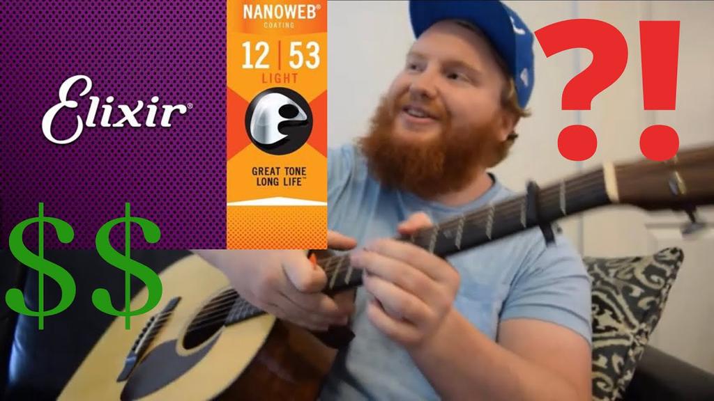 'Video thumbnail for Are Coated Guitar Strings Worth It? Elixir Nanoweb Acoustic Review'